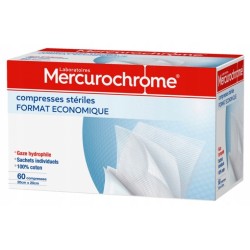 MERCUROCHROME - sterylnych kompresów bawełnianych 60 szt