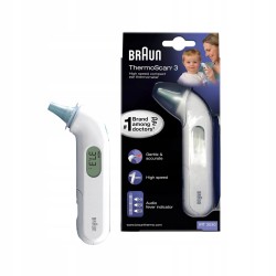Outlet Braun IRT3030 ThermoScan3 Termometr Elektroniczny do Ucha Biały