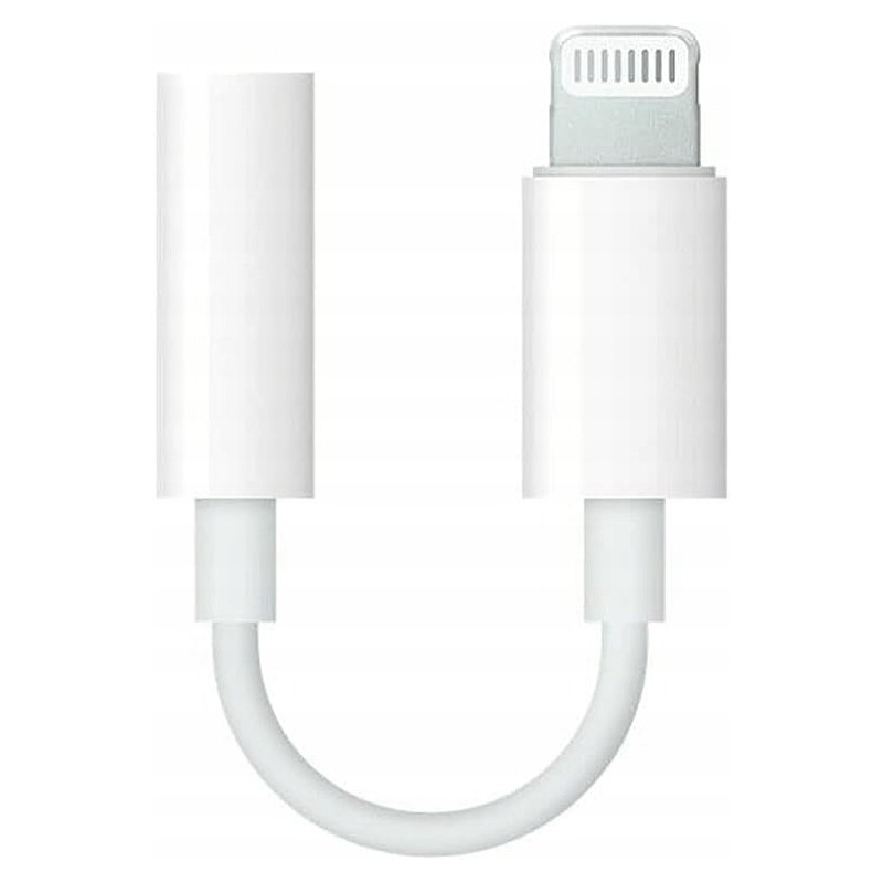 Outlet Przejściówka Lightning - mini Jack 3, 5 mm Apple biała Outlet Przejściówka Lightning - mini Jack 3, 5 mm Apple biała