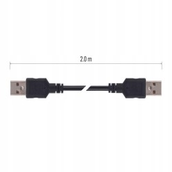Przewód USB - USB 2.0 wtyk A - wtyk A, 2m S70200