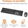 Outlet Zestaw klawiatura i myszka z adpaterem Amazon Basics AZERTY