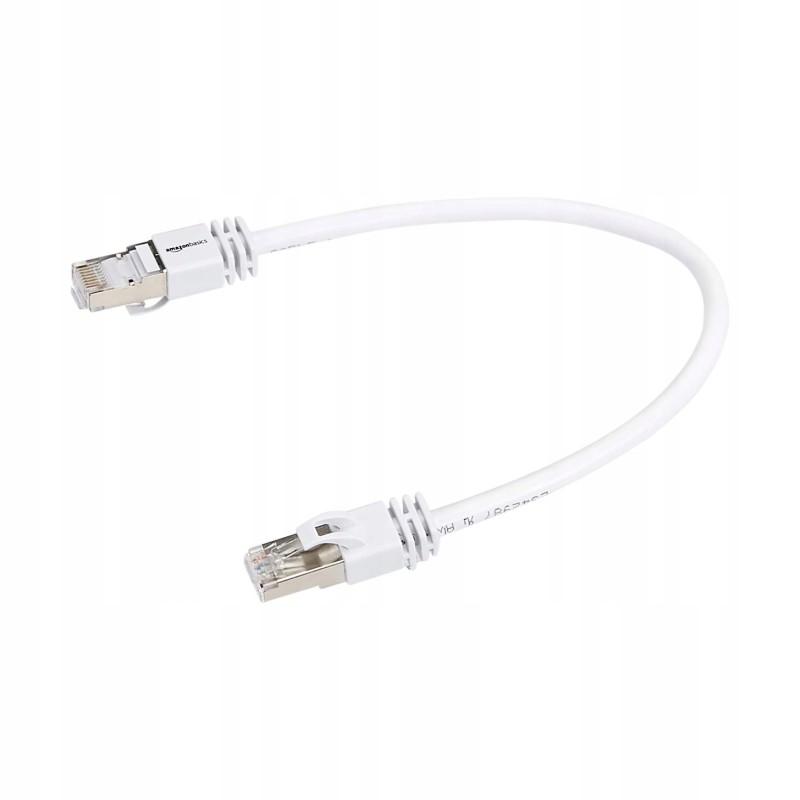 Outlet Patchcord F/FTP 7 Amazon Basics RJ45 / RJ45 0,3 m biały 4 SZT