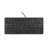 Outlet Ergonomiczna Przewodowa Mini Klawiatura QWERTZ Bez Num Pad Czarna