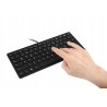 Outlet Ergonomiczna Przewodowa Mini Klawiatura QWERTZ Bez Num Pad Czarna