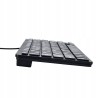 Outlet Ergonomiczna Przewodowa Mini Klawiatura QWERTZ Bez Num Pad Czarna