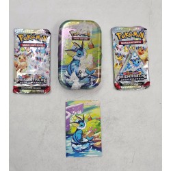 Outlet Puszka Vaporeon Pokemon TCG Scarlet&Violet Mini Tins z boosterami DE