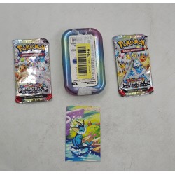 Outlet Puszka Vaporeon Pokemon TCG Scarlet&Violet Mini Tins z boosterami DE