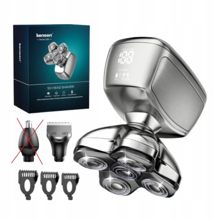 Outlet Golarka Do Głowy Męska Kensen Series S28 Wodoszczelna 5w1 Srebrna