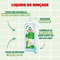 Rainett Płyn Nabłyszczający do Zmywarek Bio Alkohol bez Zacieków 750ml