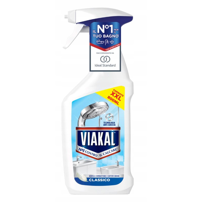 Odkamieniacz w sprayu Viakal 800ml XXL klasyczny wielofunkcyjny skuteczny