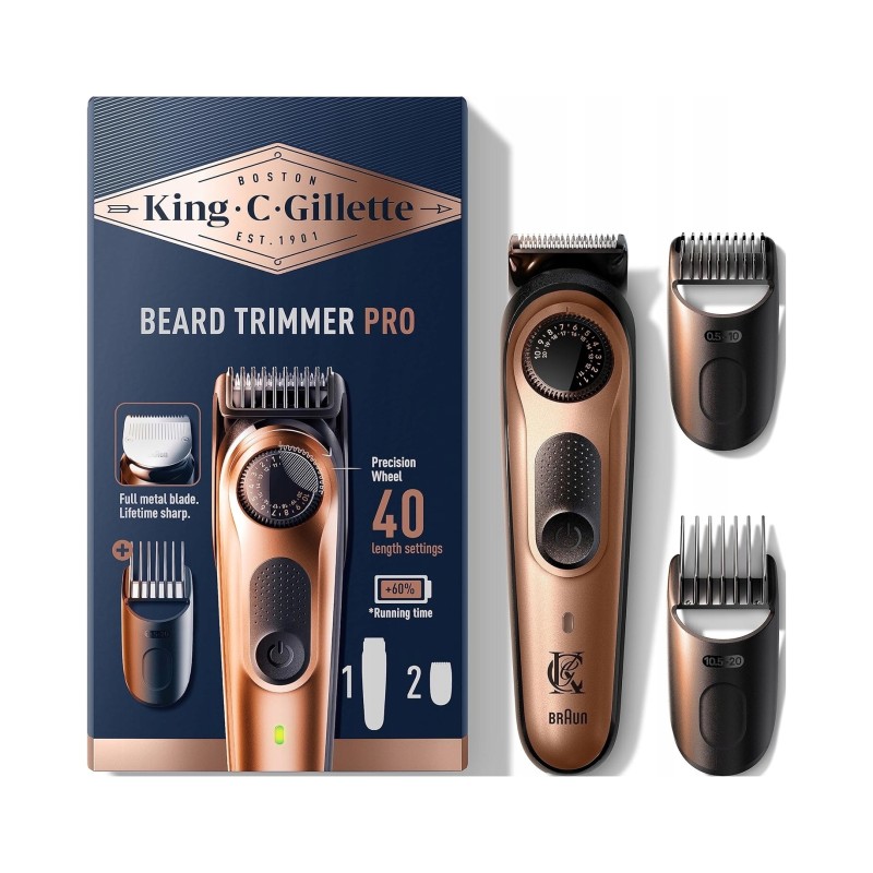 Outlet Trymer do Włosów i Brody King C. Gillette Beard Trimmer PRO Czarny