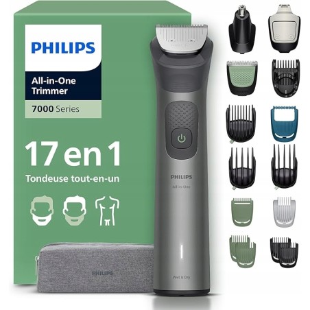 Outlet Trymer Philips All-in-One Trimmer 7000 Series 17 elementów Srebrna