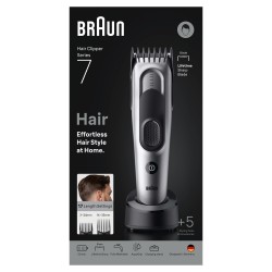 Outlet Maszynka do strzyżenia Braun Series 7 HC7590 + 5 Nasadek Srebrna