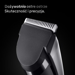 Outlet Maszynka do strzyżenia Braun Series 7 HC7590 + 5 Nasadek Srebrna