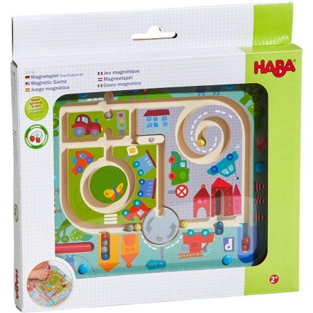 HABA Busy Board Labirynt Miasta Magnetyczna Gra Logiczna 2-4 lata