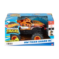 Outlet Hot Wheels Monster Trucks Tiger Shark 1:24 auto zdalnie pomarańczowy