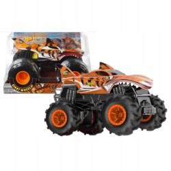 Outlet Hot Wheels Monster Trucks Tiger Shark 1:24 auto zdalnie pomarańczowy