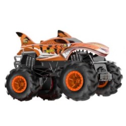Outlet Hot Wheels Monster Trucks Tiger Shark 1:24 auto zdalnie pomarańczowy