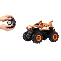 Outlet Hot Wheels Monster Trucks Tiger Shark 1:24 auto zdalnie pomarańczowy