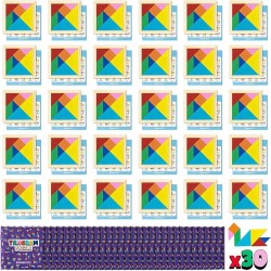 Outlet Drewniane Puzzle Tangram Dla Dzieci zestaw upominkowy na urodziny