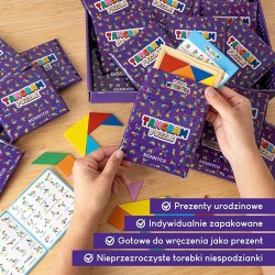 Outlet Drewniane Puzzle Tangram Dla Dzieci zestaw upominkowy na urodziny