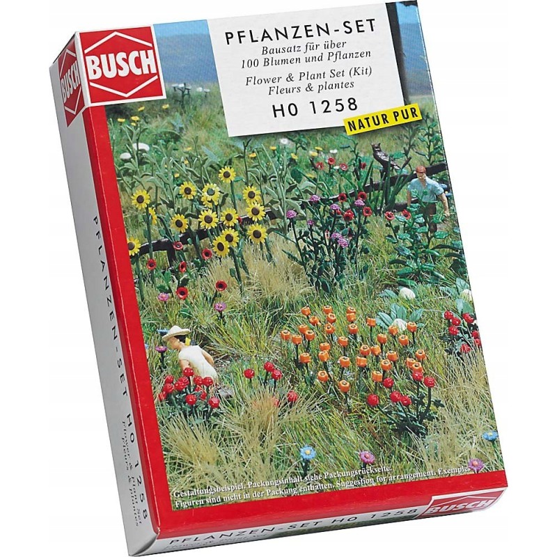 Outlet Busch 1258 Zestaw Roślin i Kwiatów do Makiety H0 14+