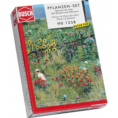 Outlet Busch 1258 Zestaw Roślin i Kwiatów do Makiety H0 14+
