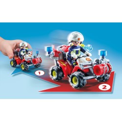 Outlet Klocki konstrukcyjne PLAYMOBIL City Action 71825 Quad straży