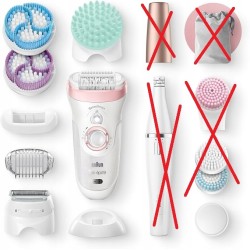Outlet Braun Silk-épil 9 depilator Wet & Dry zestaw domowe spa golarka