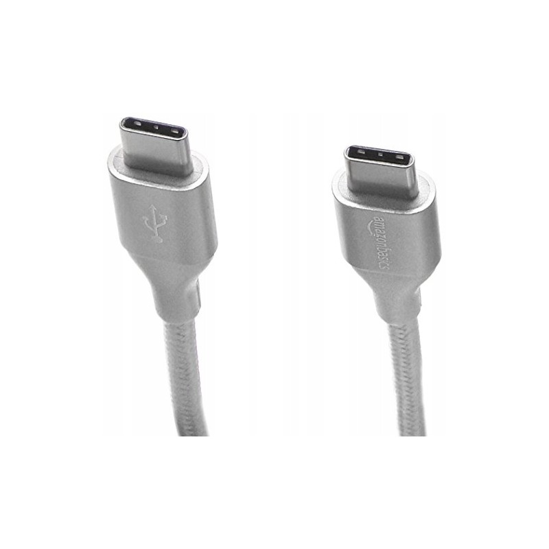 AmazonBasics UTC-C-C-2.0-10FT-SLV kabel USB 3 m USB C Srebrny AmazonBasics UTC-C-C-2.0-10FT-SLV kabel USB 3 m USB C Srebrny
