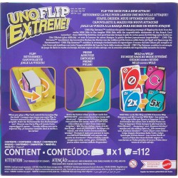 Outlet MATTEL UNO Flip Extreme Rodzinna gra karciana wyrzutnia + 112 kart