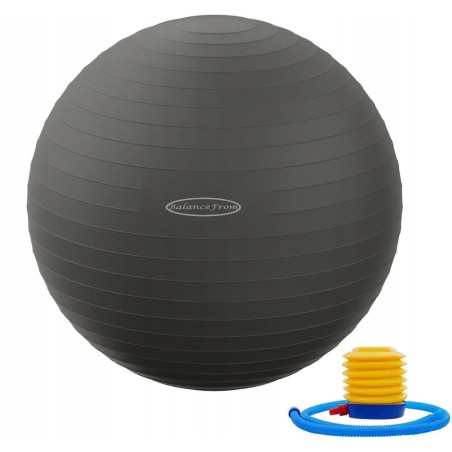 Outlet BALANCEFROM Piłka Gimnastyczna do ćwiczeń domowych 65cm Czarna