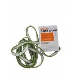 Outlet Pętla wspinaczkowa Daisy Chain 115 cm 22 kN EN566 UIAA biało-zielona
