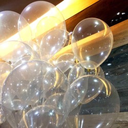 Outlet Przezroczyste balony lateksowe 30cm 100 szt. na przyjęcia imprezę