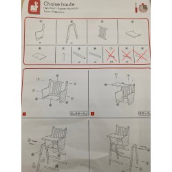 Outlet JANOD Zen Drewniany Wysokie krzesełko dla lalki niebieski OPIS