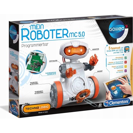 Outlet Zabawka konstrukcyjna Clementoni Robot MC 5.0 plastikowy biały 8 lat