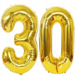 Outlet Złote balony Helium 100 cm na 30. urodziny 2 szt dekoracje imprezowe
