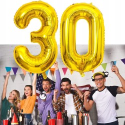 Outlet Złote balony Helium 100 cm na 30. urodziny 2 szt dekoracje imprezowe