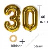 Outlet Złote balony Helium 100 cm na 30. urodziny 2 szt dekoracje imprezowe