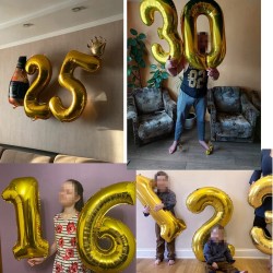 Outlet Złote balony Helium 100 cm na 30. urodziny 2 szt dekoracje imprezowe