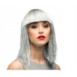 Outlet Peruka Boland Crazy Silver Średniej Długości Włosy do Ramion Srebrne