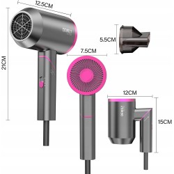 Outlet Suszarka Do Włosów Składana Jonowa 1800W Podróżna DEWILY Szara