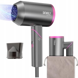 Outlet Suszarka Do Włosów Składana Jonowa 1800W Podróżna DEWILY Szara