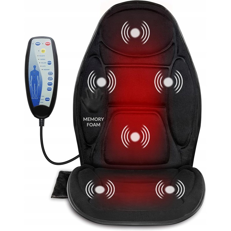 Outlet Masażer z Pianki Snailax SL-262M 30W 12V 10 trybów grzanie pleców
