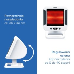 Outlet Lampa promiennik podczerwień Beurer IL 60 300W biała OPIS