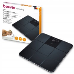Outlet Waga Szklana Łazienkowa Beurer GS 235 z wyświetlaczem Magic Czarna