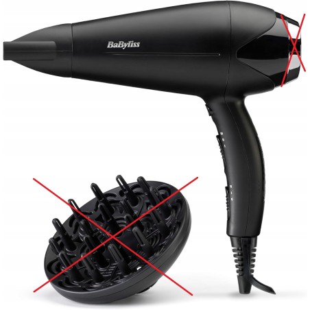 Outlet Suszarka do włosów BaByliss Turbo Smooth 2200W zimny nawiew Czarny