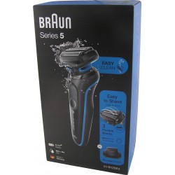 Outlet Braun Series 5 Golarka Elektryczna 51-B1200s z trymerem Niebieska