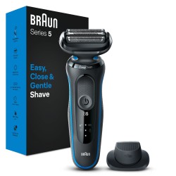 Outlet Braun Series 5 Golarka Elektryczna 51-B1200s z trymerem Niebieska
