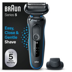 Outlet Braun Series 5 Golarka Elektryczna 51-B1200s z trymerem Niebieska